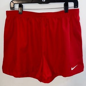 New without tags men’s red Nike soccer shorts